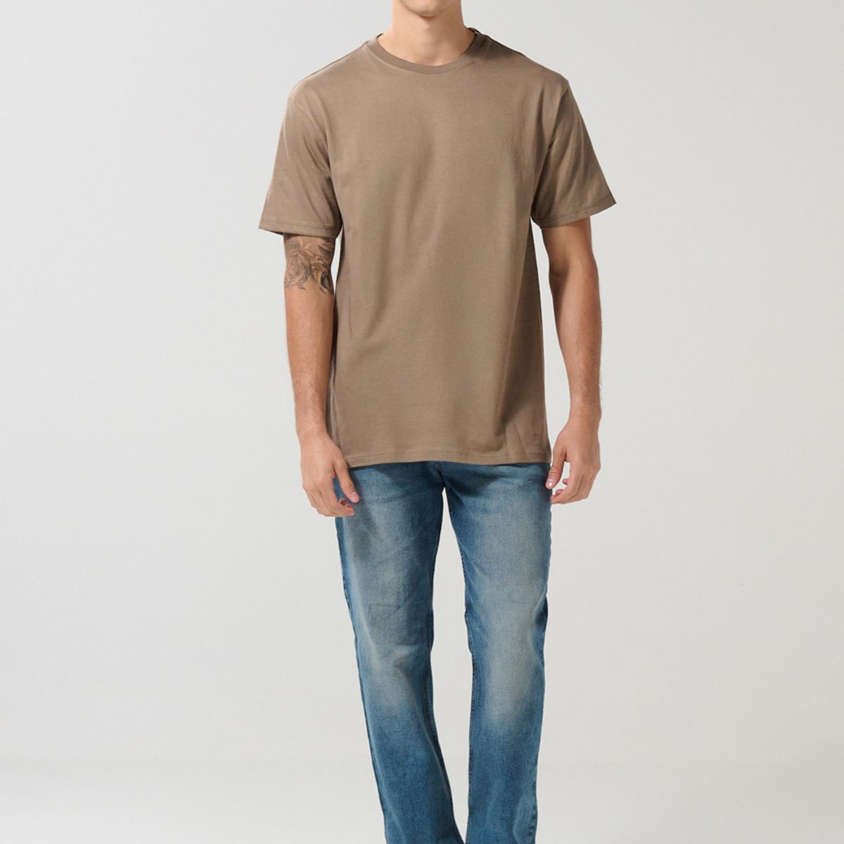 KOAJ - KOAJ Camiseta en algodón manga corta unicolor cuello redondo Hombre