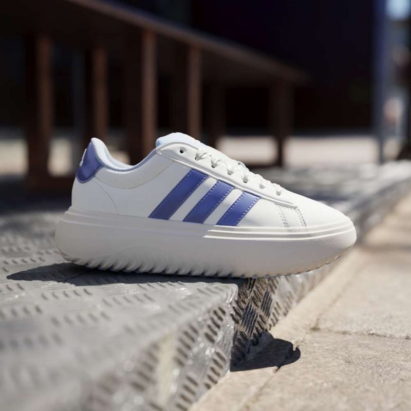 adidas gazelle silver green womens Zapatilla Adidas Grand Court Plataforma Cuero Mujer Blanco