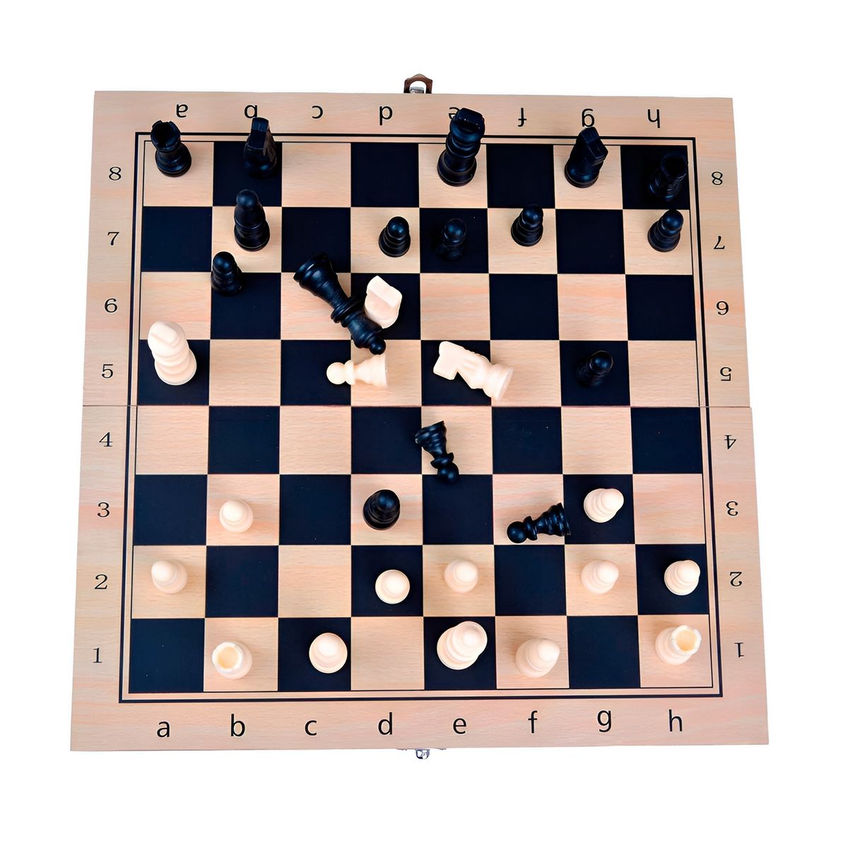 GENERICO - Juego De Mesa En Madera Ajedrez Y Backgammon 2 En 1