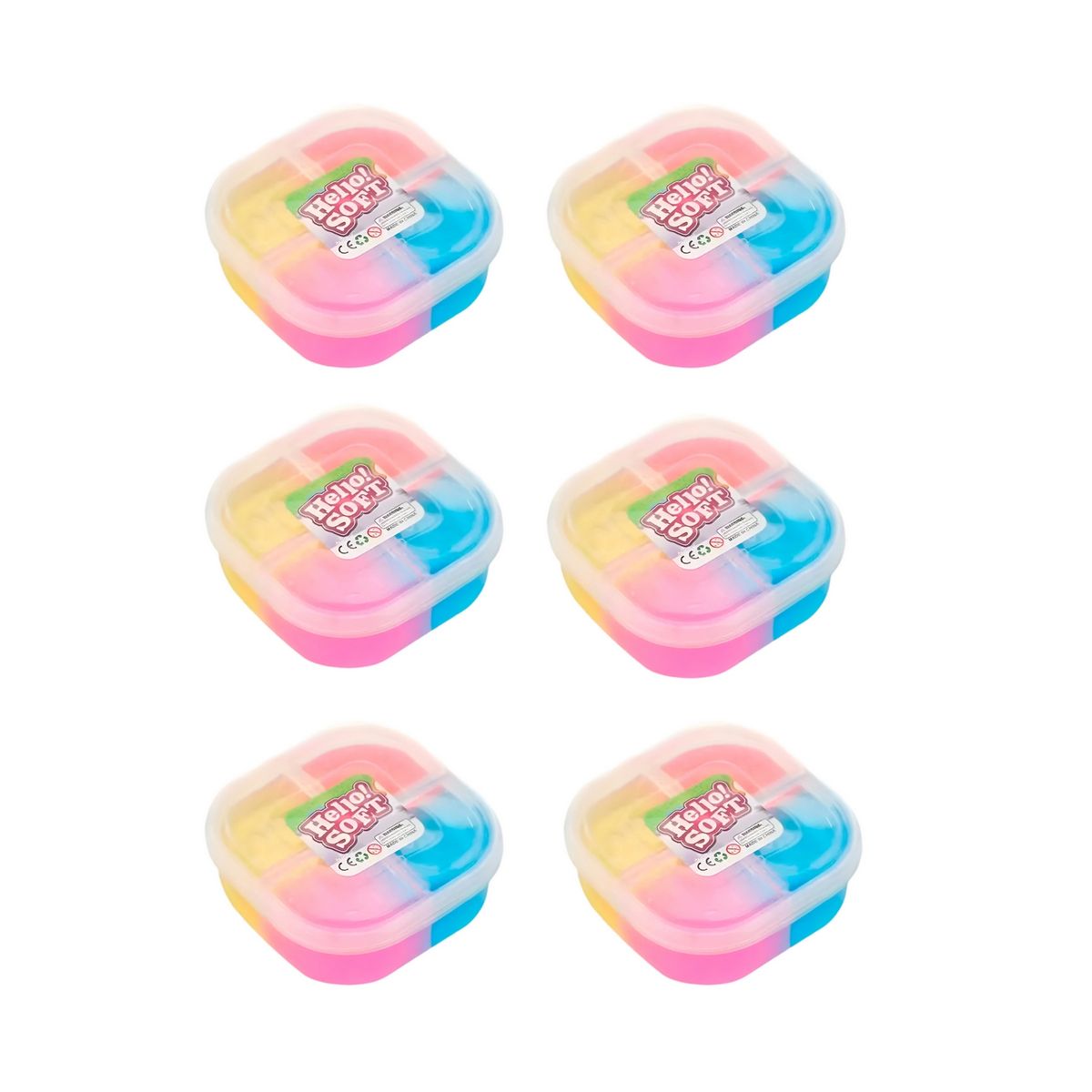 GENERICO - Slime Kit Slime En Recipientes Juguete X 6 Unidades