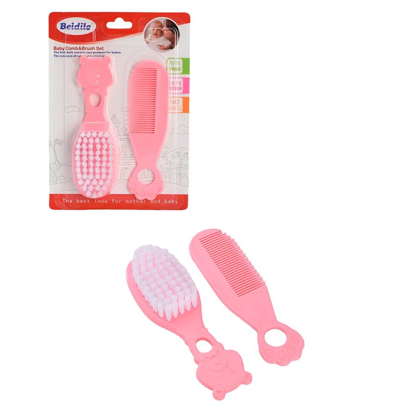 GENERICO - Peine Y Cepillo Para Bebes Set Kit De Cuidado Capilar