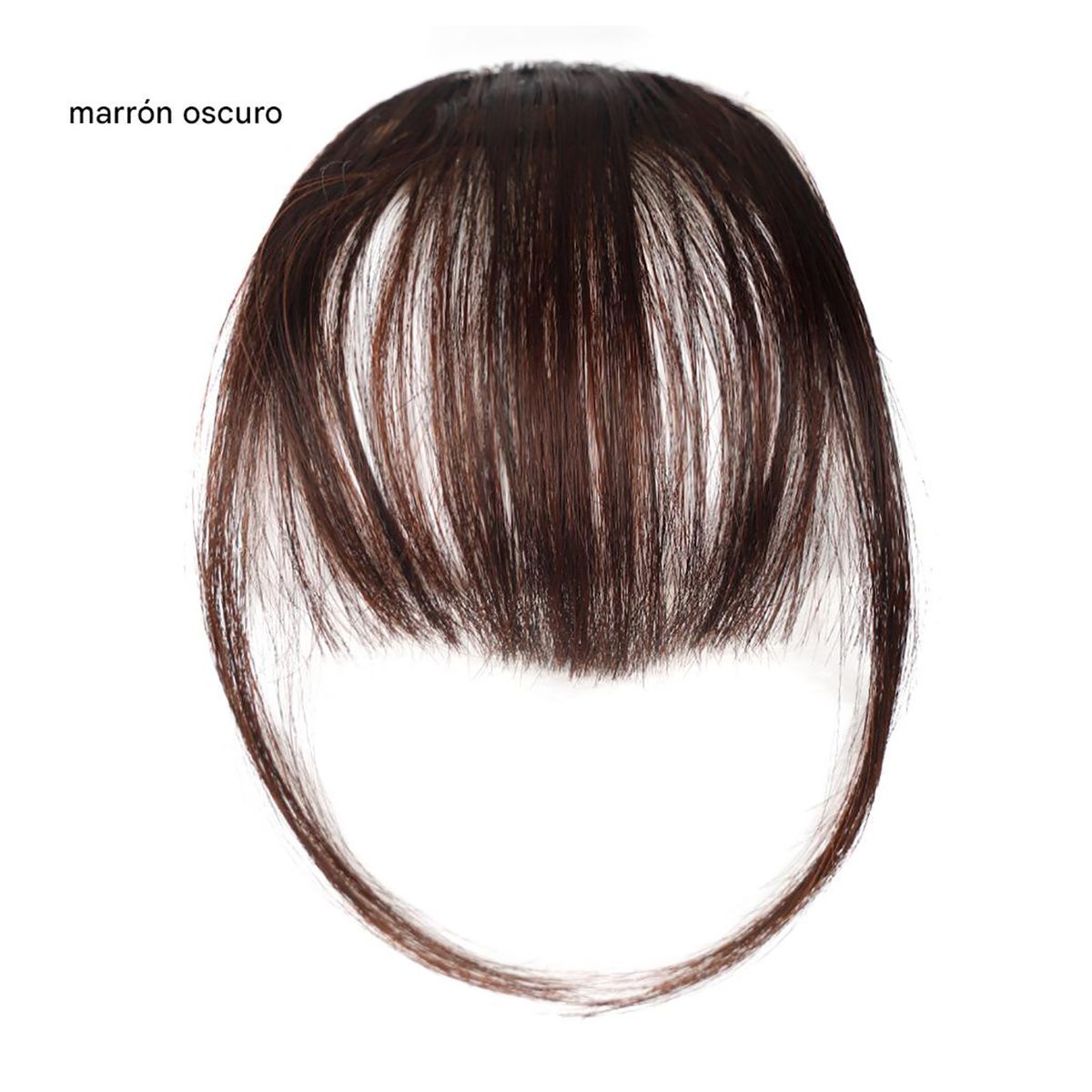 GENERICO - Capul Flequillo Postizo Peluca Falso Extension Cabello Marrón oscuro