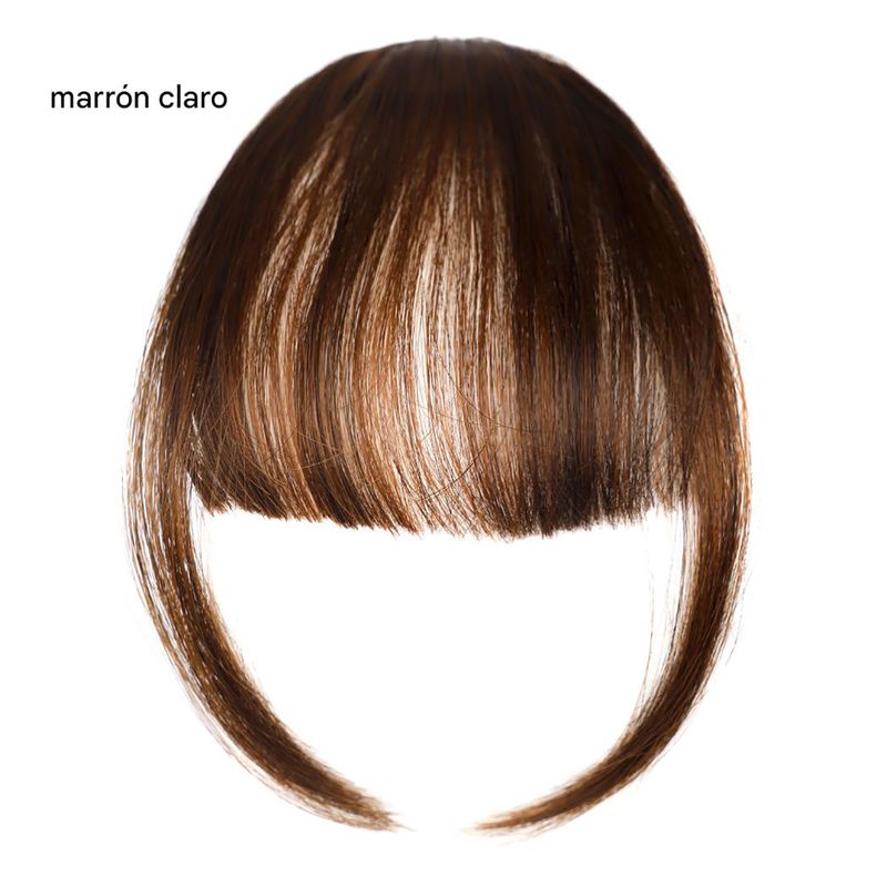 GENERICO - Capul Flequillo Postizo Peluca Falso Extension Cabello Marrón claro