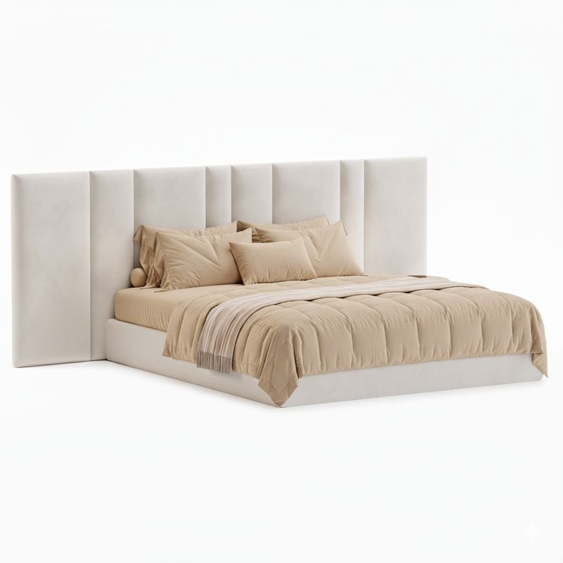 GENERICO - Cama moderna 140x190 color blanco