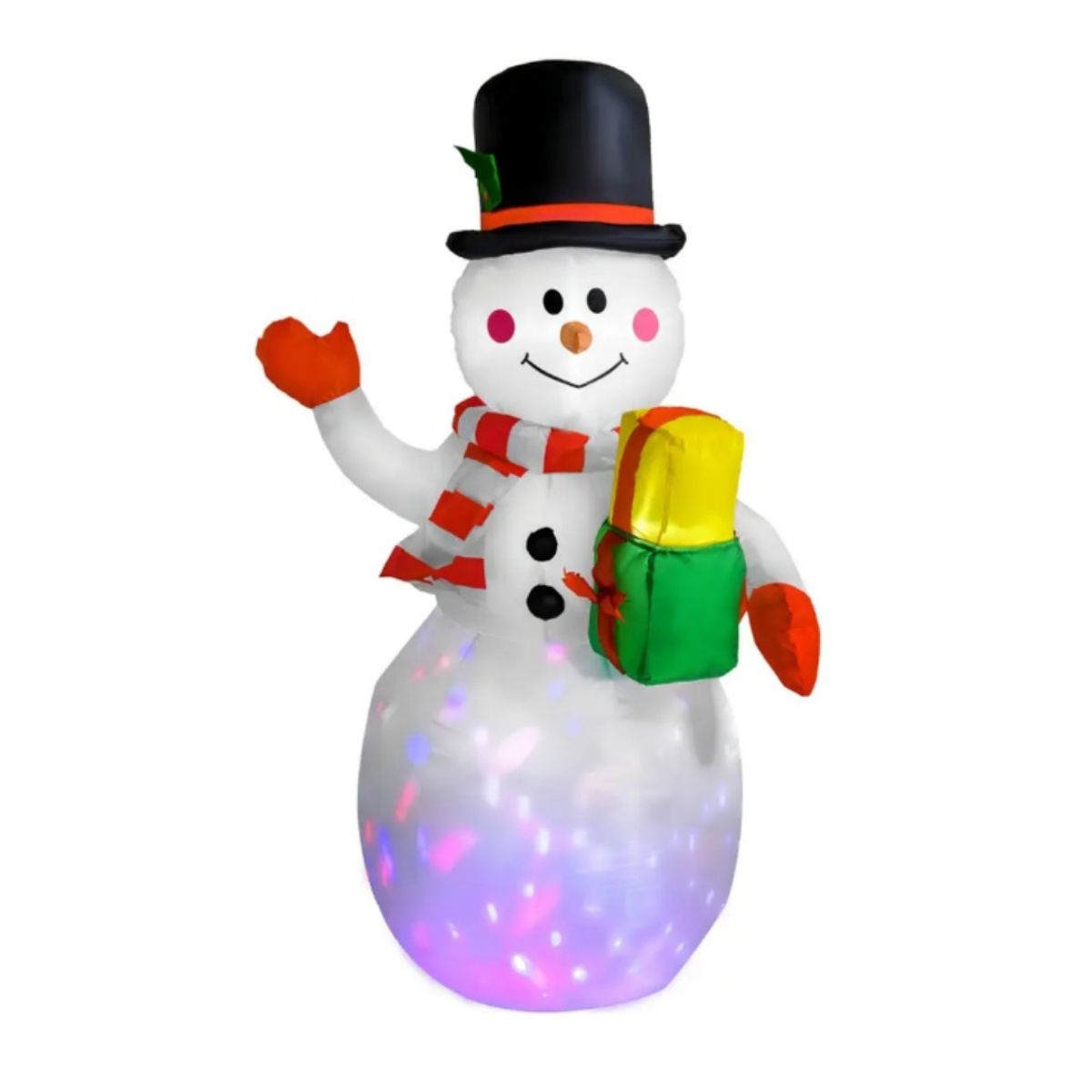 GENERICO - Inflable Navidad Muñeco de Nieve Decoración Luz Led Multicolor