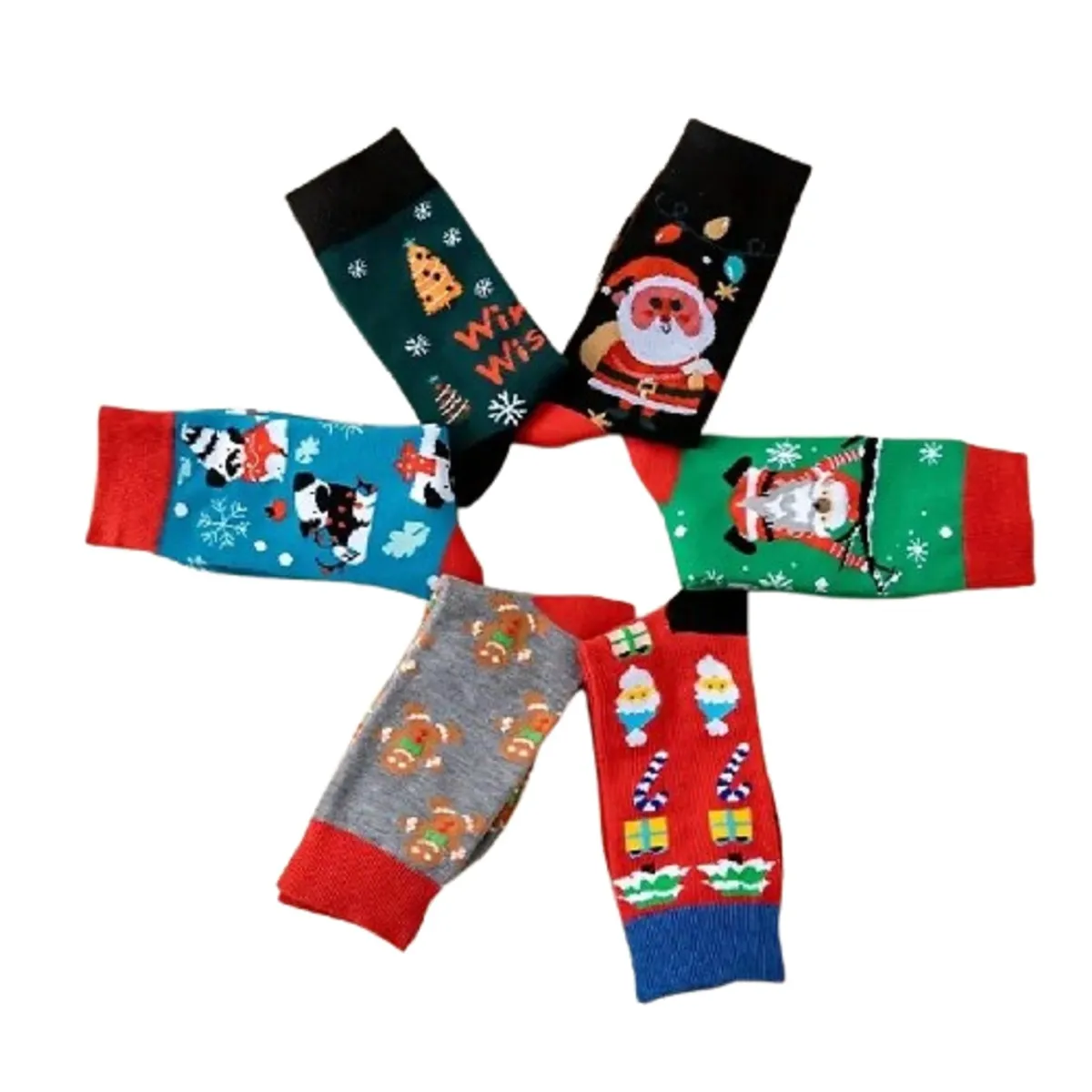 100 - Paquete 6 Pares de Medias Navidad Divertida