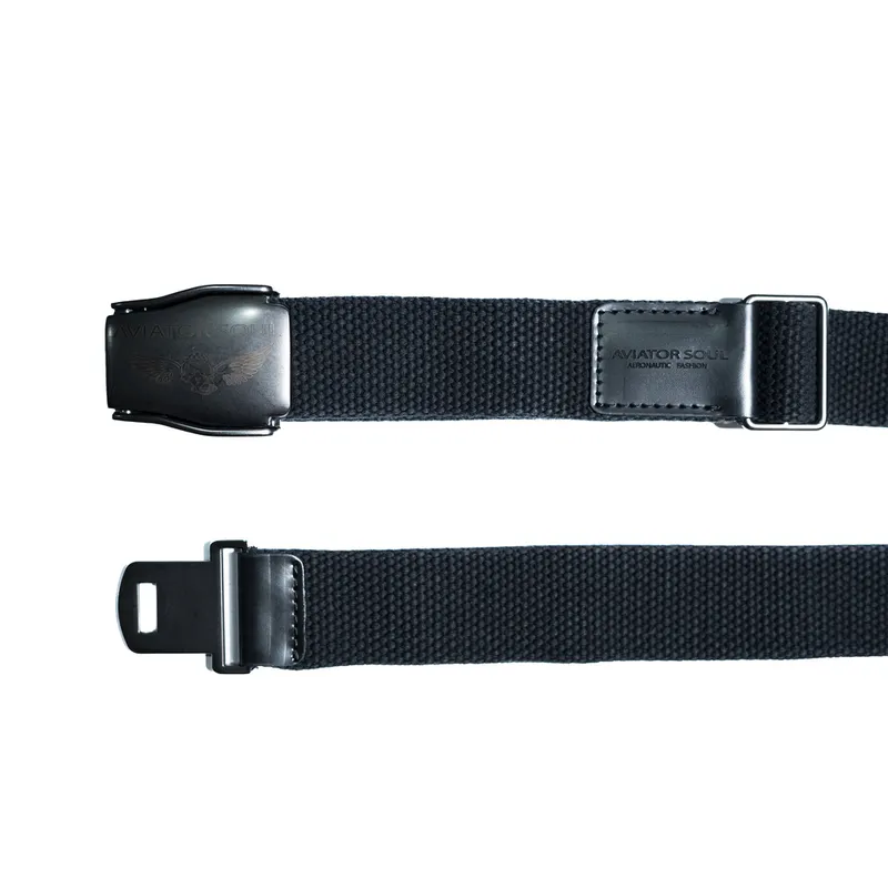 ALMA DE AVIADOR - Reata Negro Textil Unisex  Alma de Aviador