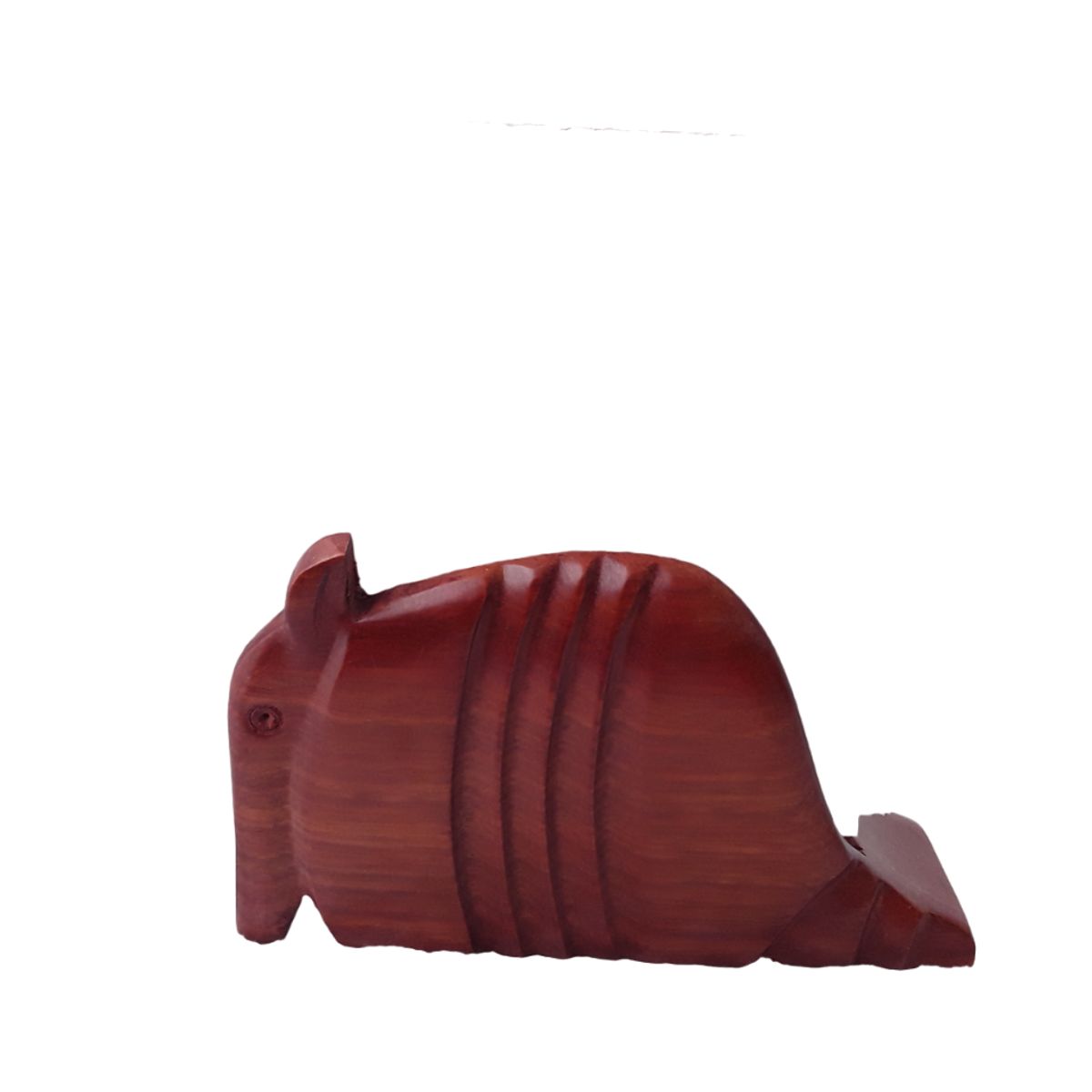 ARTESANAL - PORTASERVILLETAS O SERVILLETERO TALLADO EN MADERA MOTIVO ARMADILLO