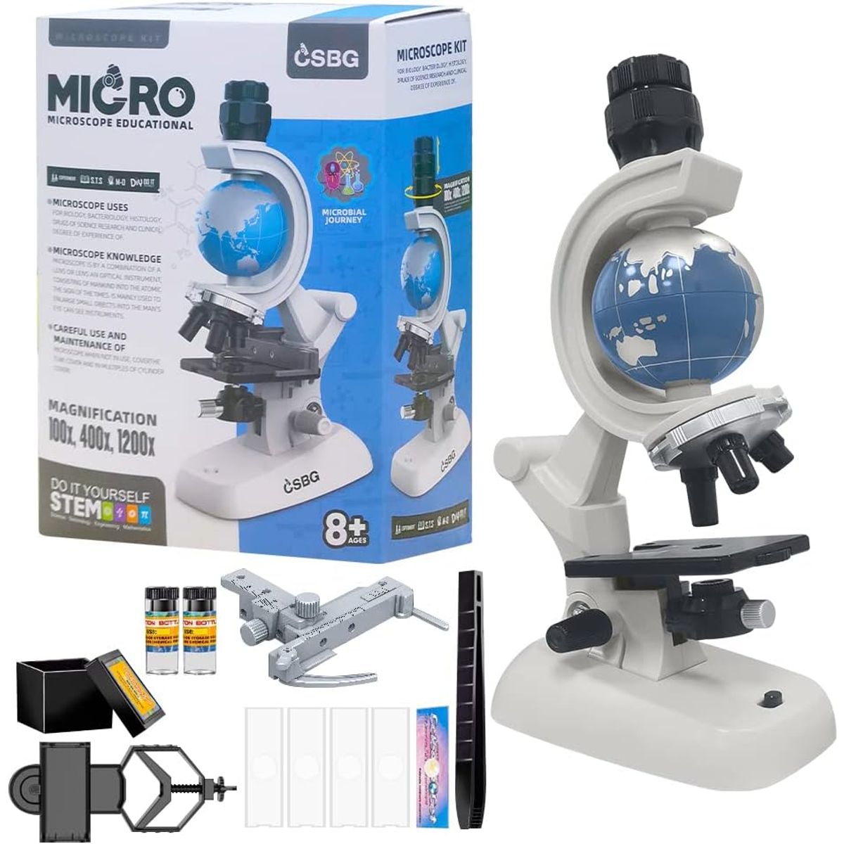 JUGUETERIA EXPRESS - Microscopio Infantil Didáctico Educativo Con Luz Accesorios