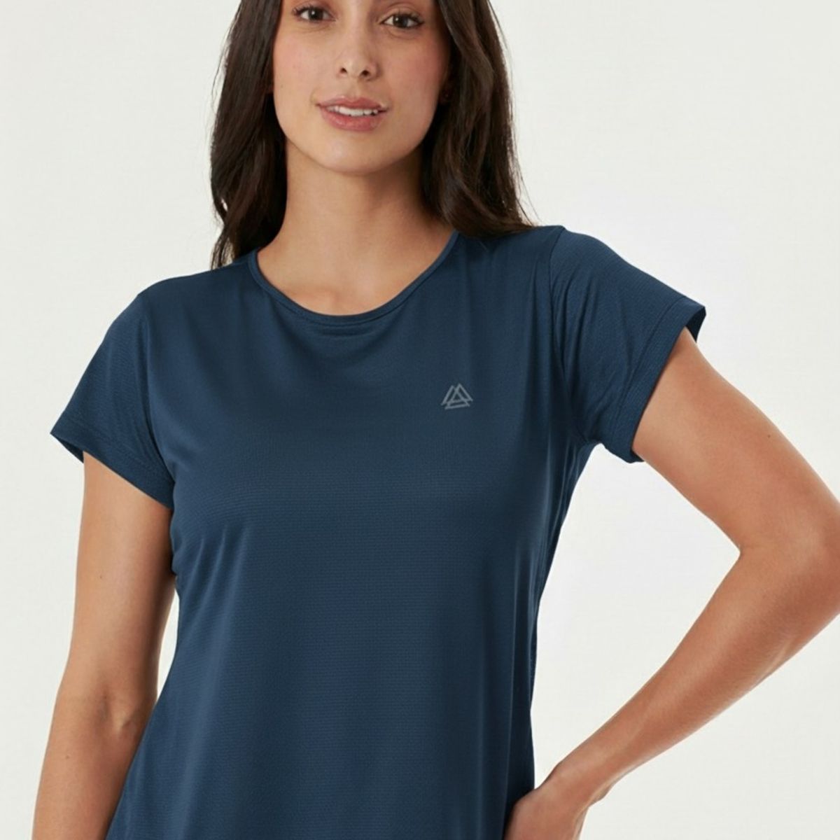 BELIFE - Camiseta deportiva azul manga corta