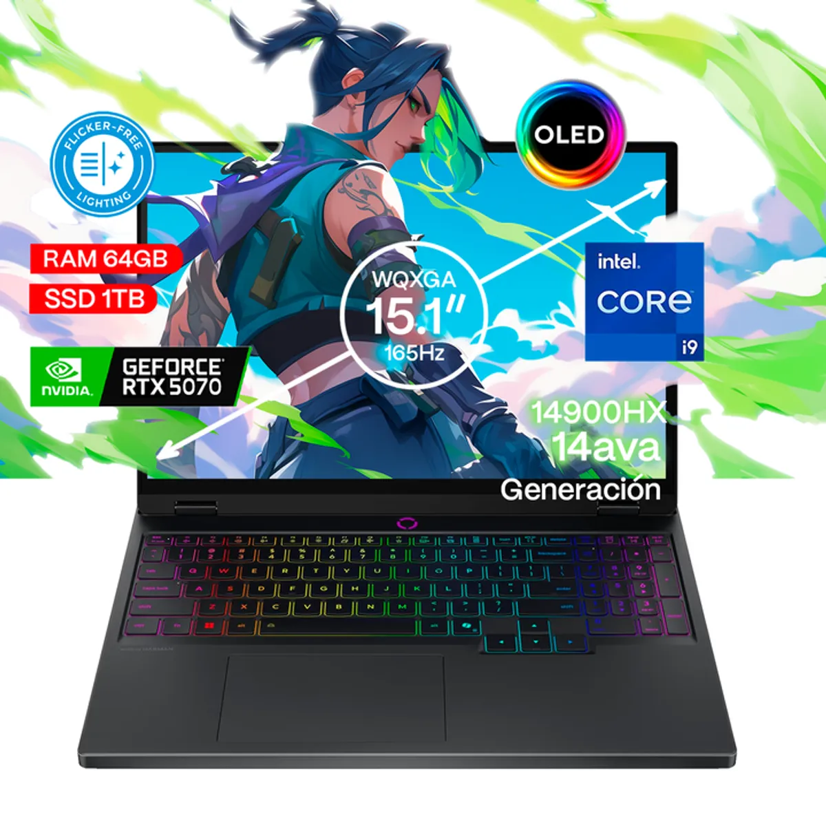 LENOVO - Portátil Gamer Lenovo Legion Core i9 48GB SSD 4TB RTX5070 8GB