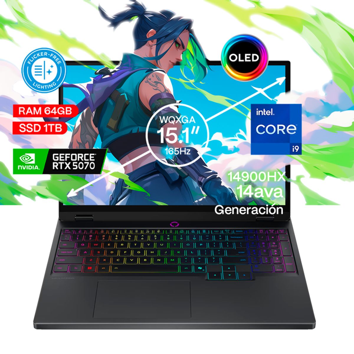 LENOVO - Portátil Gamer Lenovo Legion Core i9 48GB SSD 4TB RTX5070 8GB