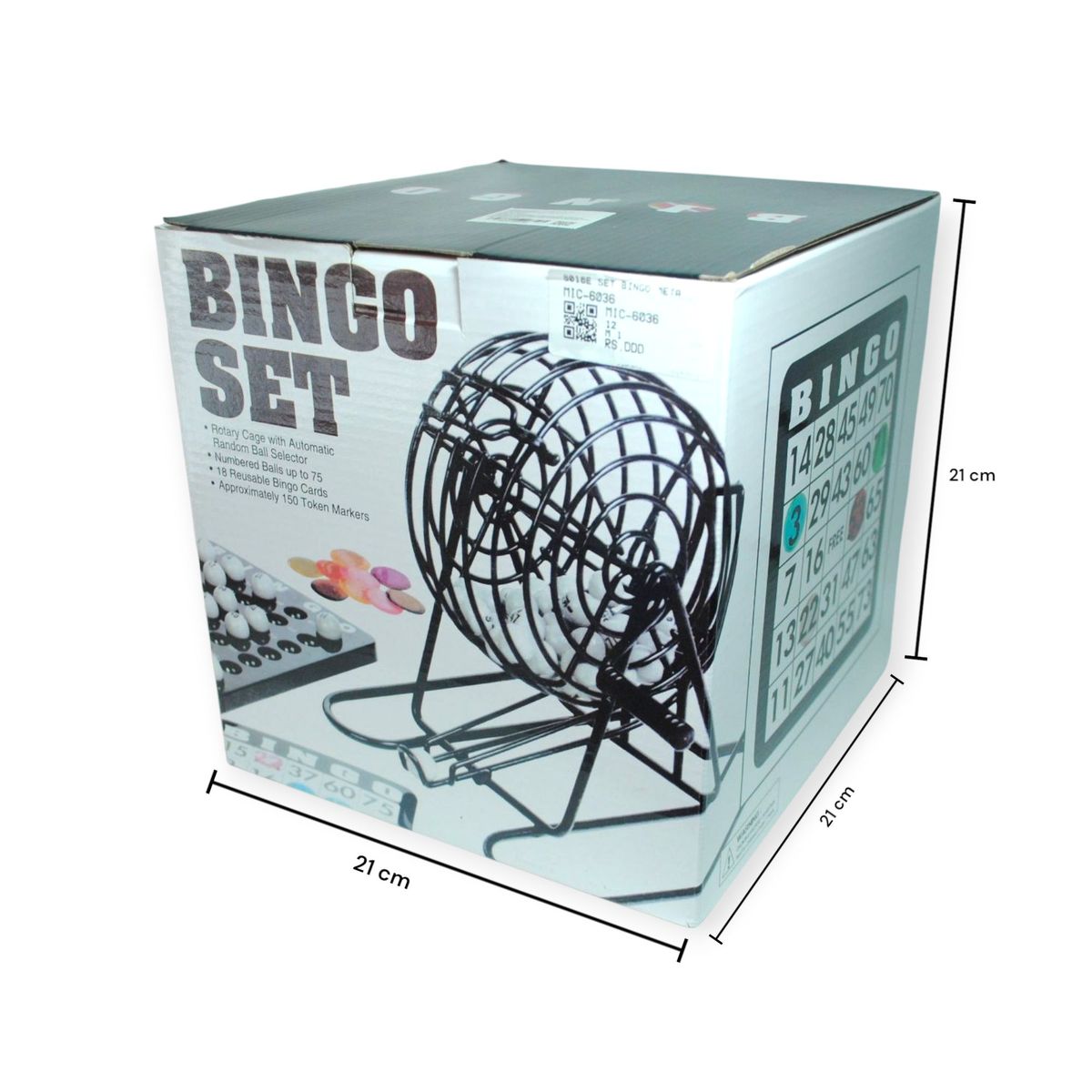 JUGUETERIA EXPRESS - Bingo Balotera Metalica Juego De Mesa Familiar 75 Números