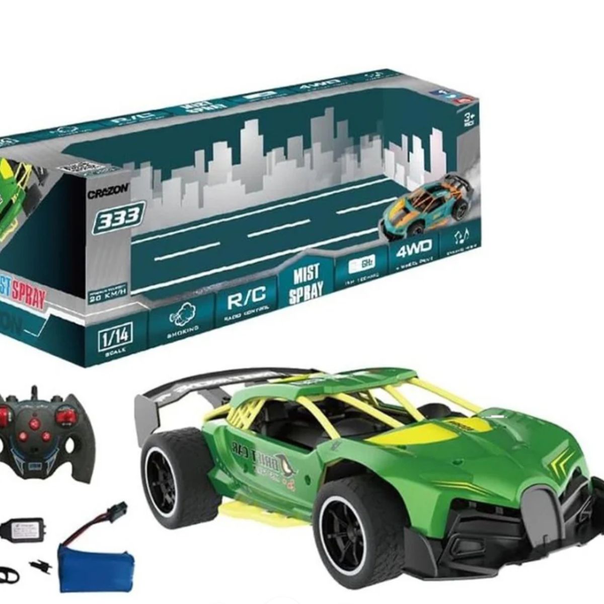 JUGUETERIA EXPRESS - Carro Control Remoto Deportivo Con Humo Y Musica