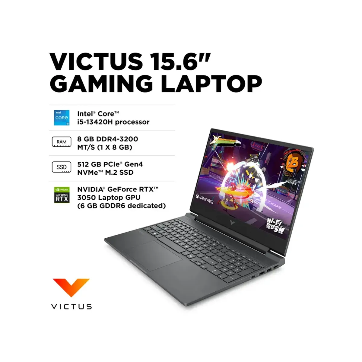 HP - Portátil HP Victus 15-fa2013dx Gaming Core I5 GeForce RTX 3050