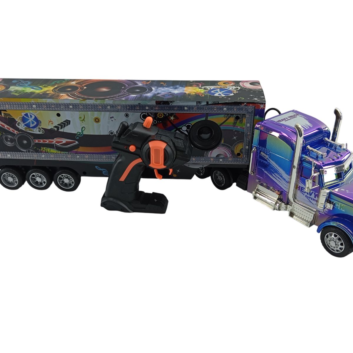 JUGUETERIA EXPRESS - Tractomula Camion Control Remoto 62cm Largo Con Musica Y Luz