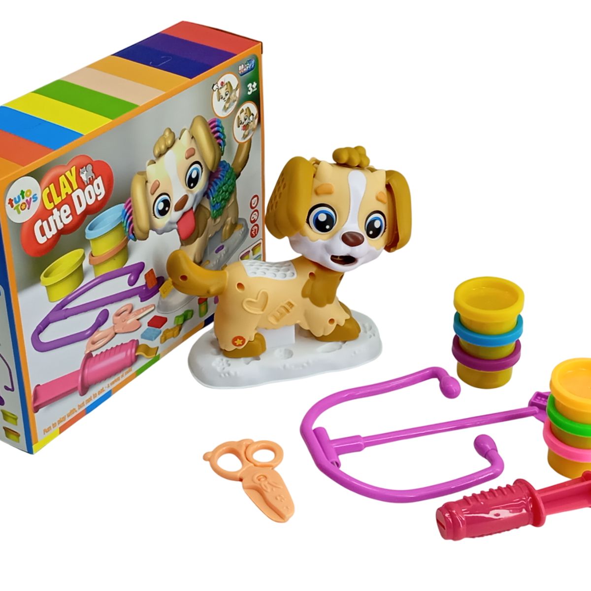 JUGUETERIA EXPRESS - Set Juguete Plastilina Perro Moldeable Con Accesorios