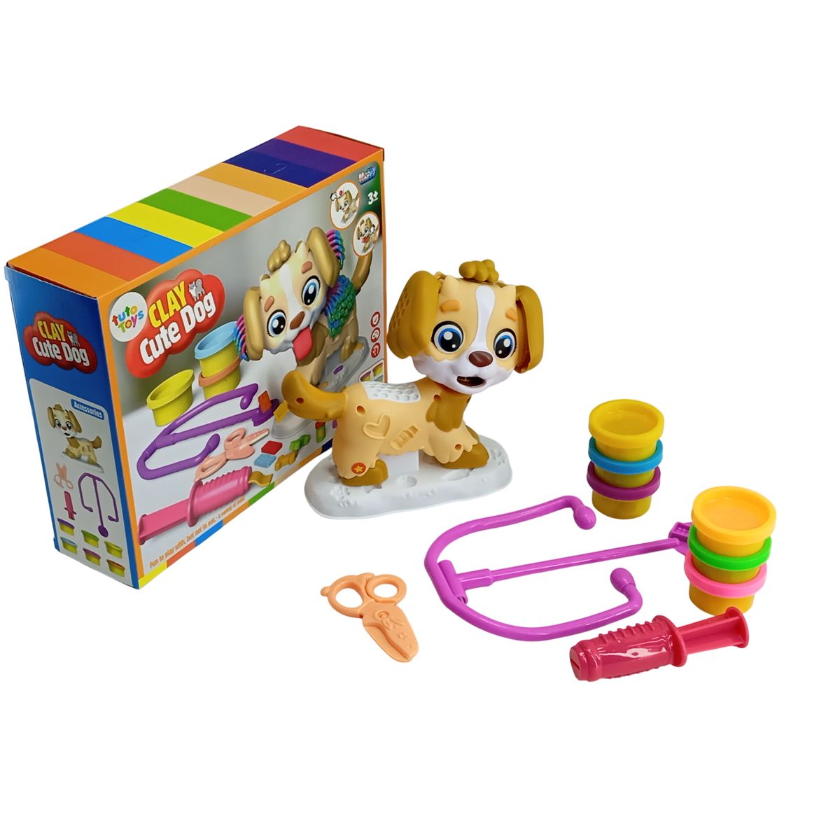 JUGUETERIA EXPRESS - Set Juguete Plastilina Perro Moldeable Con Accesorios