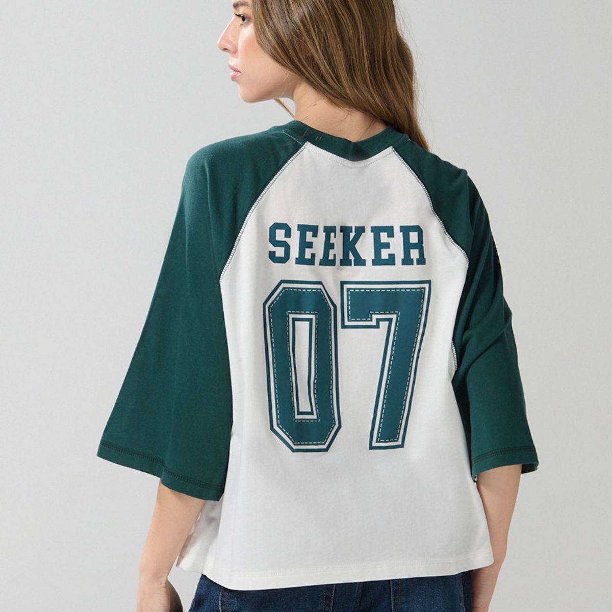 KOAJ - KOAJ Camiseta crop top crema oversize con arte de Harry Pot Mujer