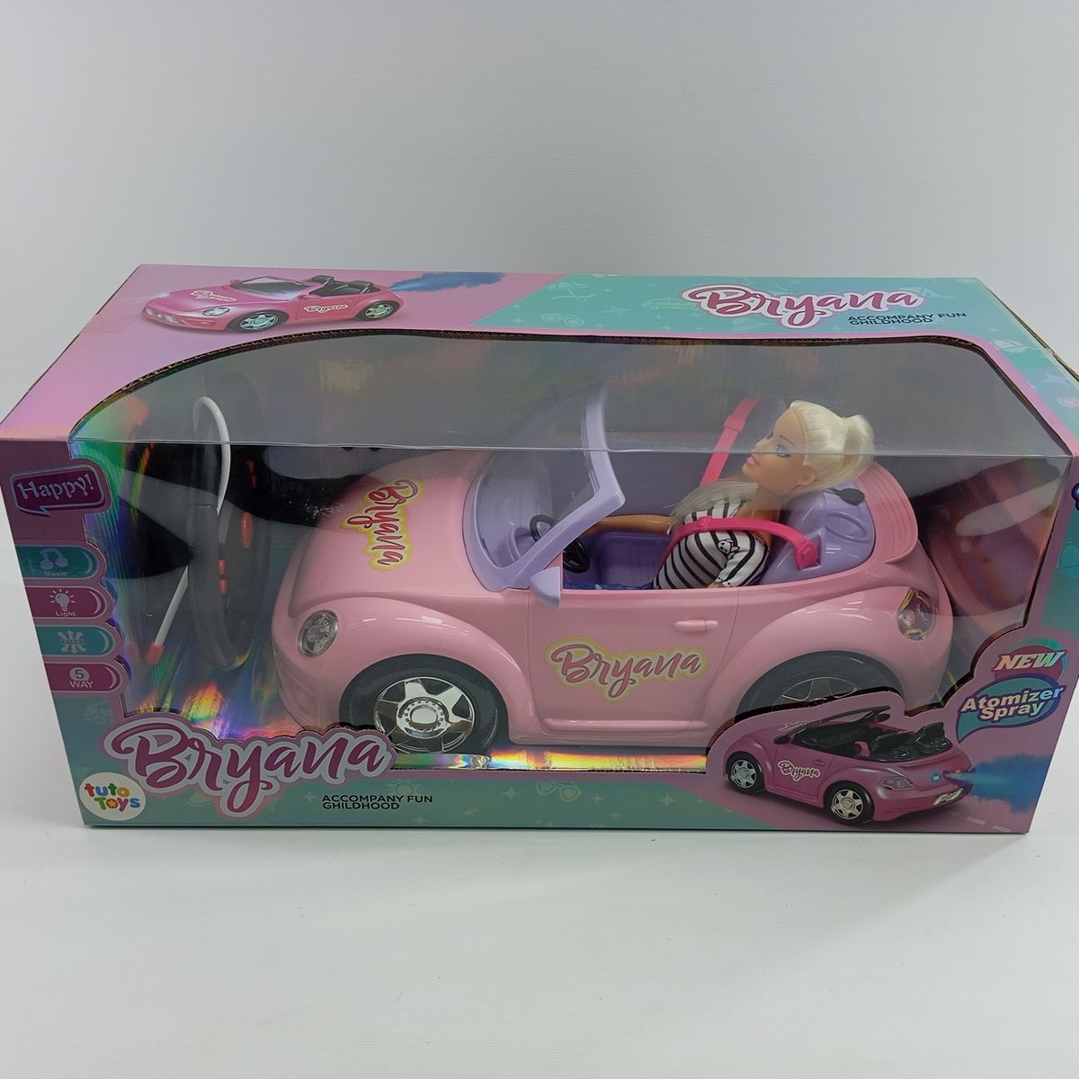 JUGUETERIA EXPRESS - Carro Descapotable Para Muñecas A Control Remoto Con Humo