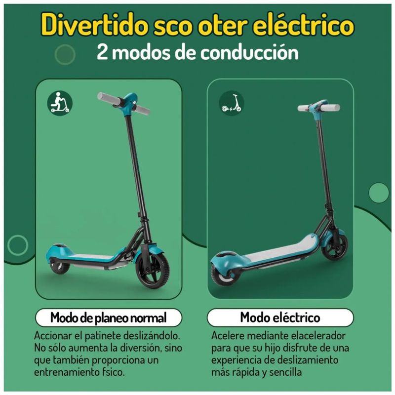 AMERICAN GENERICS - Scooter Eléctrico Infantil con Parlante Bluetooth