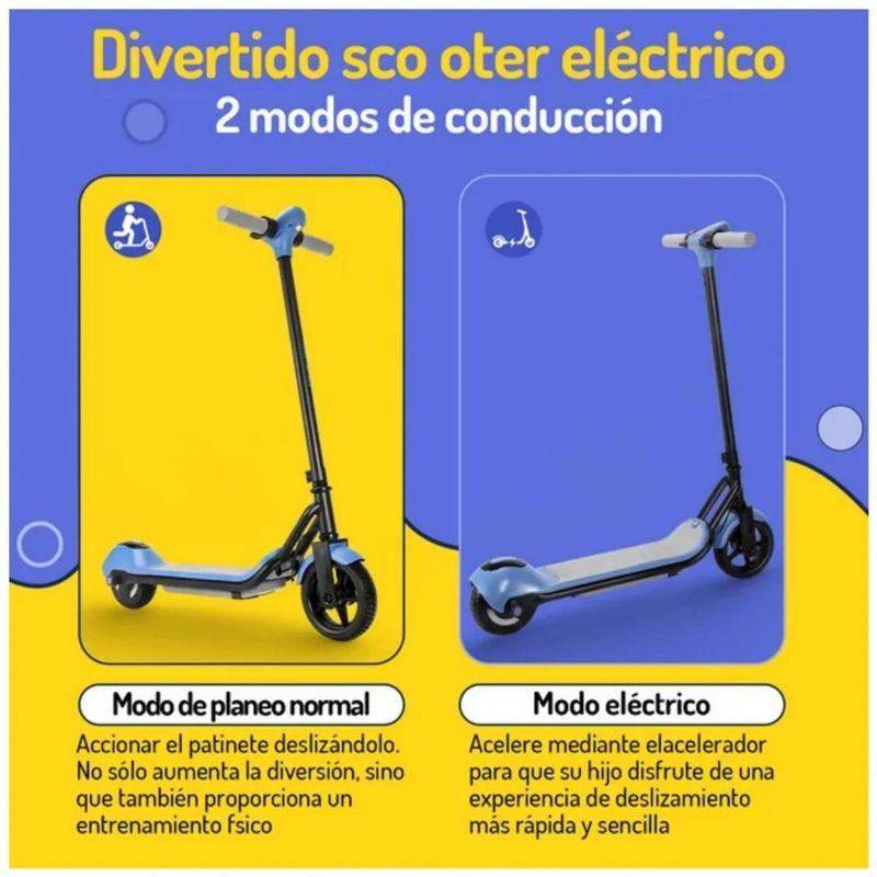 AMERICAN GENERICS - Scooter Eléctrico Infantil con Parlante Bluetooth