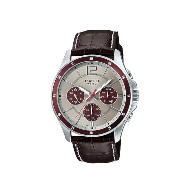 CASIO - Reloj Casio Cuero Mtp-1374l-7a1vdf Para Hombre