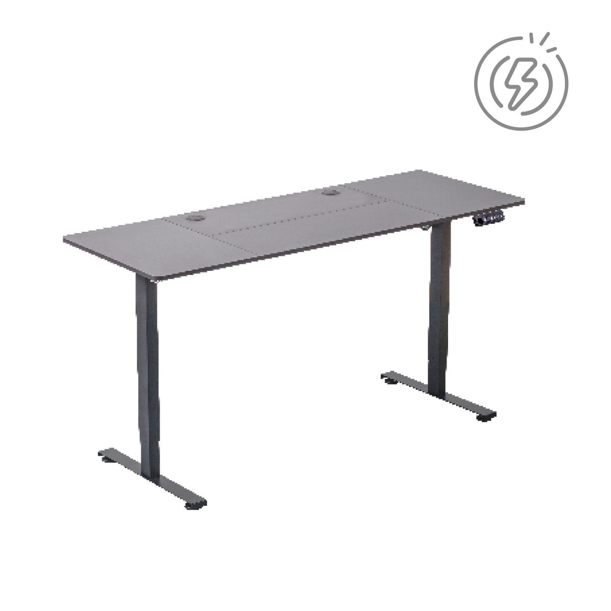RELAN - Escritorio Eléctrico Ajustable  E-DESK-4 Relan Con Rodachinas Negro