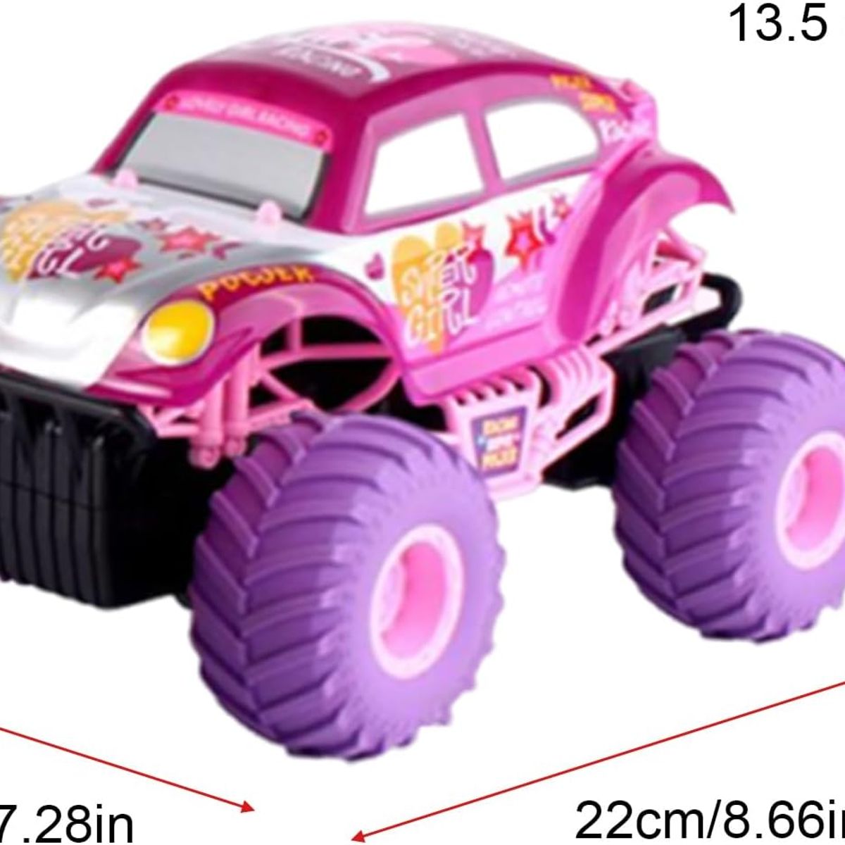 JUGUETERIA EXPRESS - Carro Para Niñas A Control Remoto Tipo Monster