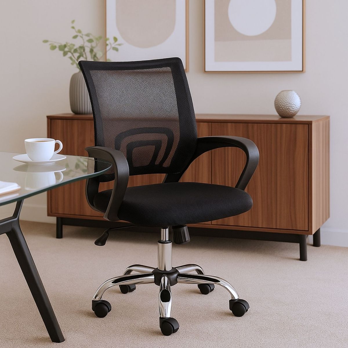 ENTRE NOS HOME - Silla de Oficina Ergonómica Breeze con Asiento Acolchado