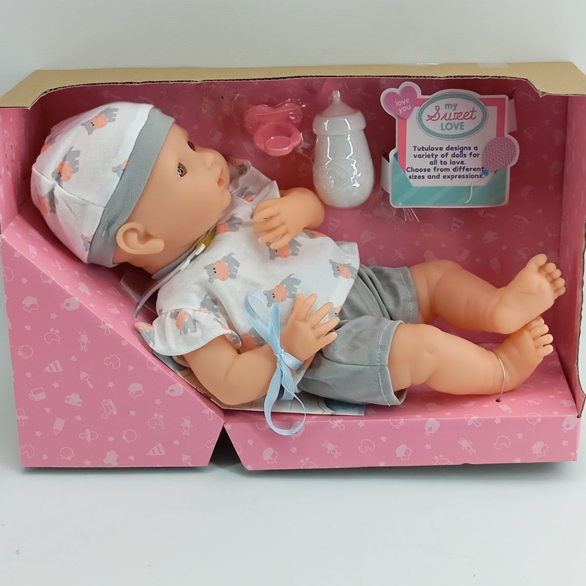JUGUETERIA EXPRESS - Muñeco Bebe Reborn Realista Con Tetero Y Chupo 32cm