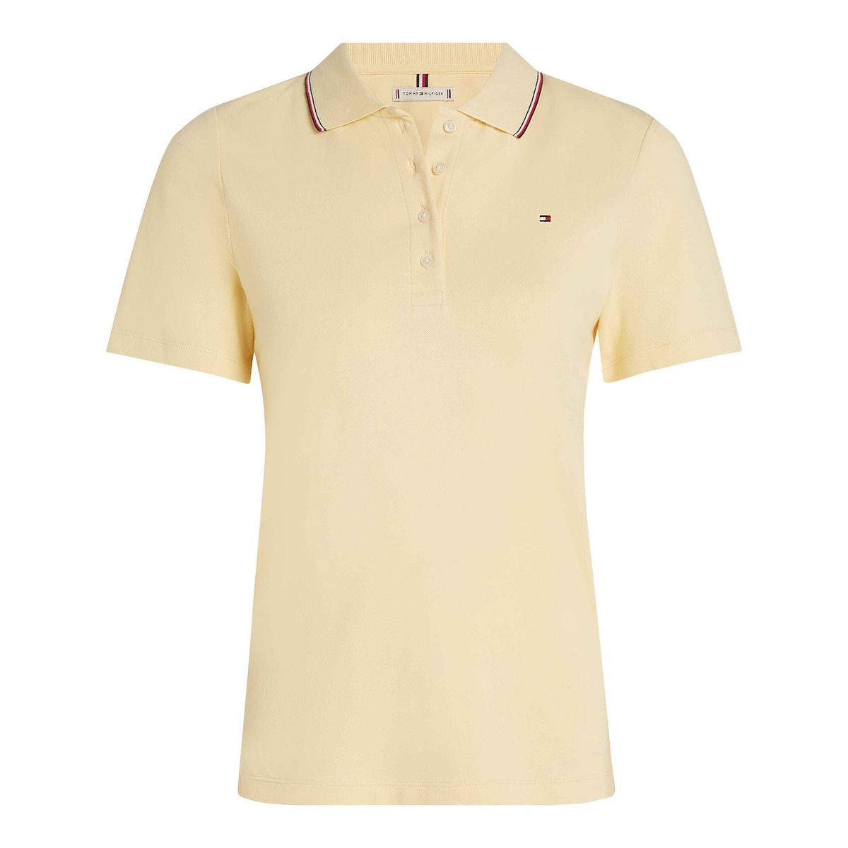 TOMMY HILFIGER - Polo amarillo piqué slim heritage sólido Tommy Hilfiger