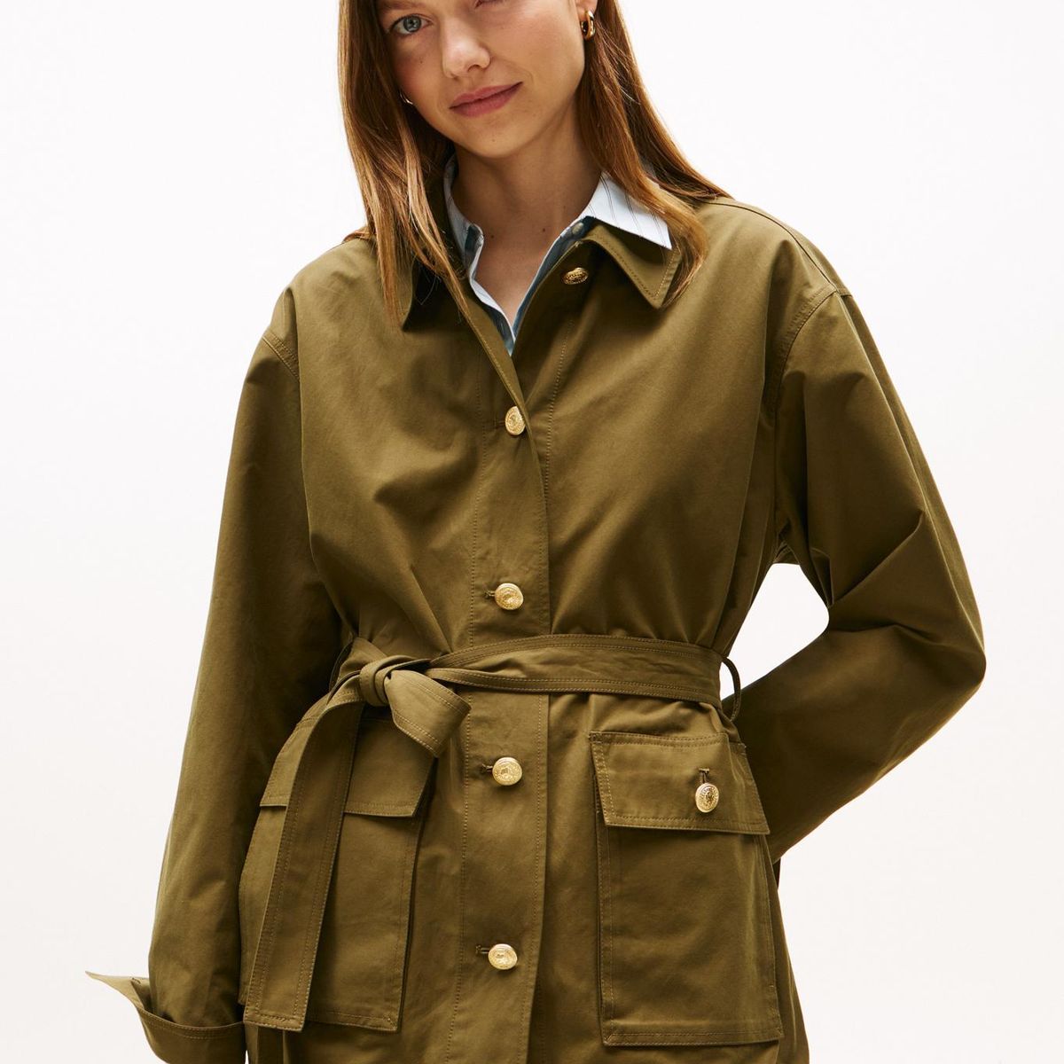 TOMMY HILFIGER - Chaqueta verde de campaña repelente al agua Tommy Hilfiger