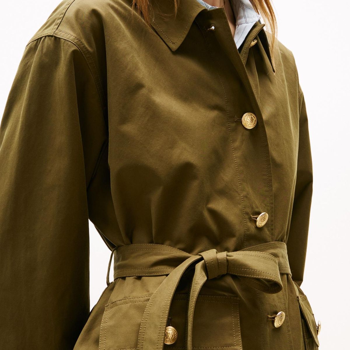 TOMMY HILFIGER - Chaqueta verde de campaña repelente al agua Tommy Hilfiger