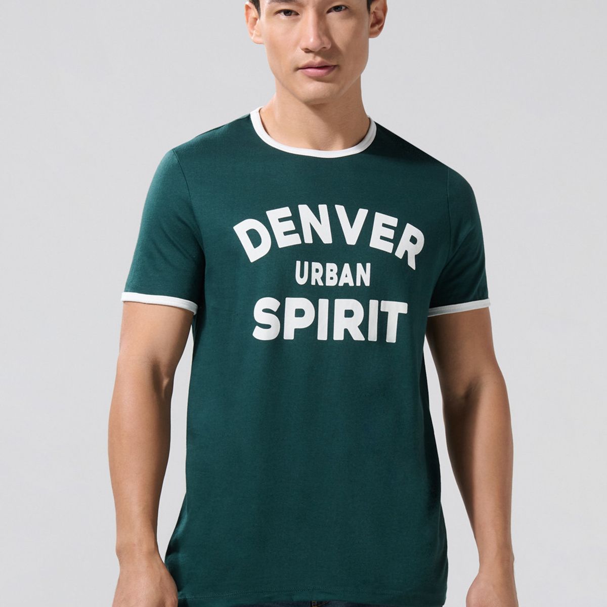 KOAJ - KOAJ Camiseta manga corta unicolor con contrastes Hombre
