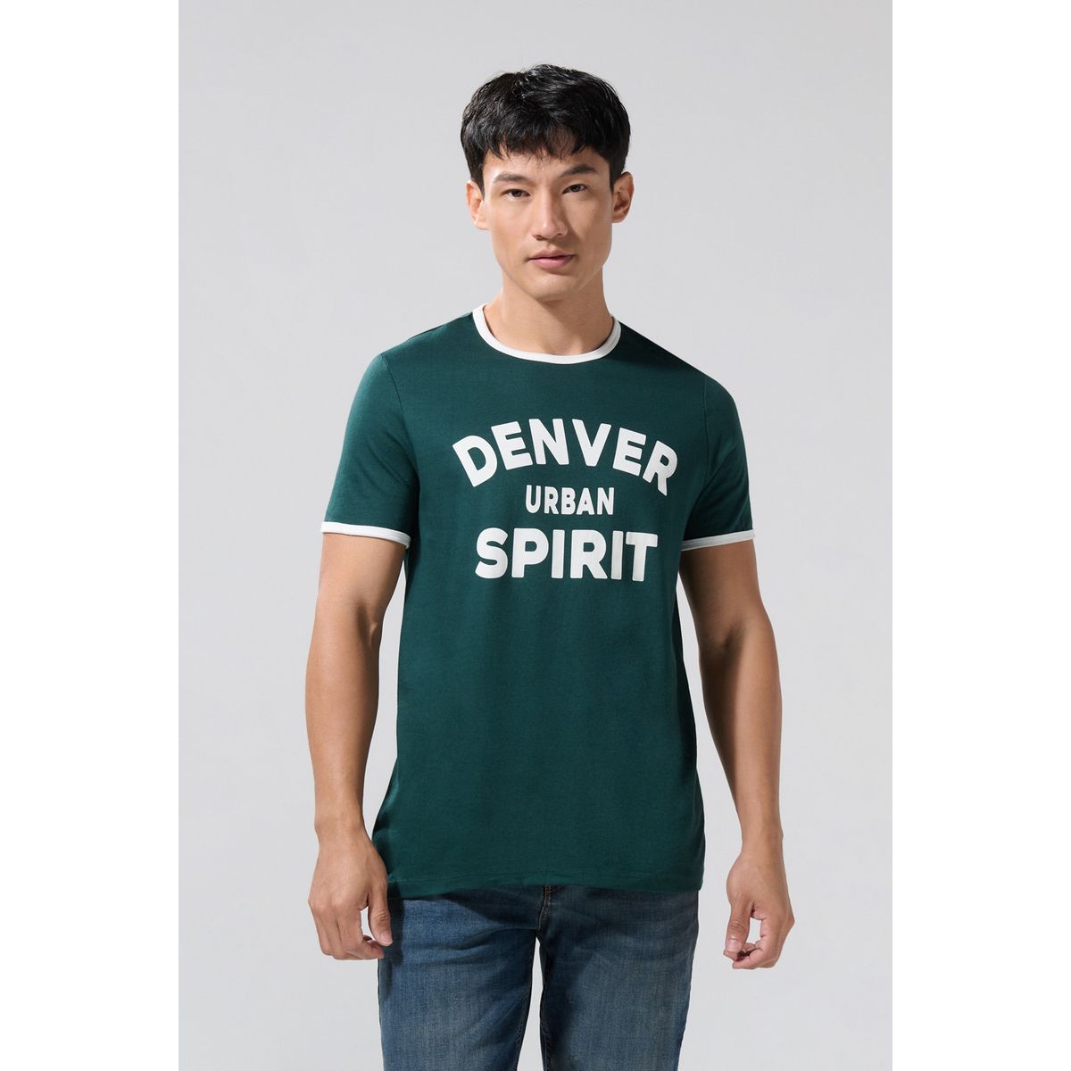 KOAJ - KOAJ Camiseta manga corta unicolor con contrastes Hombre