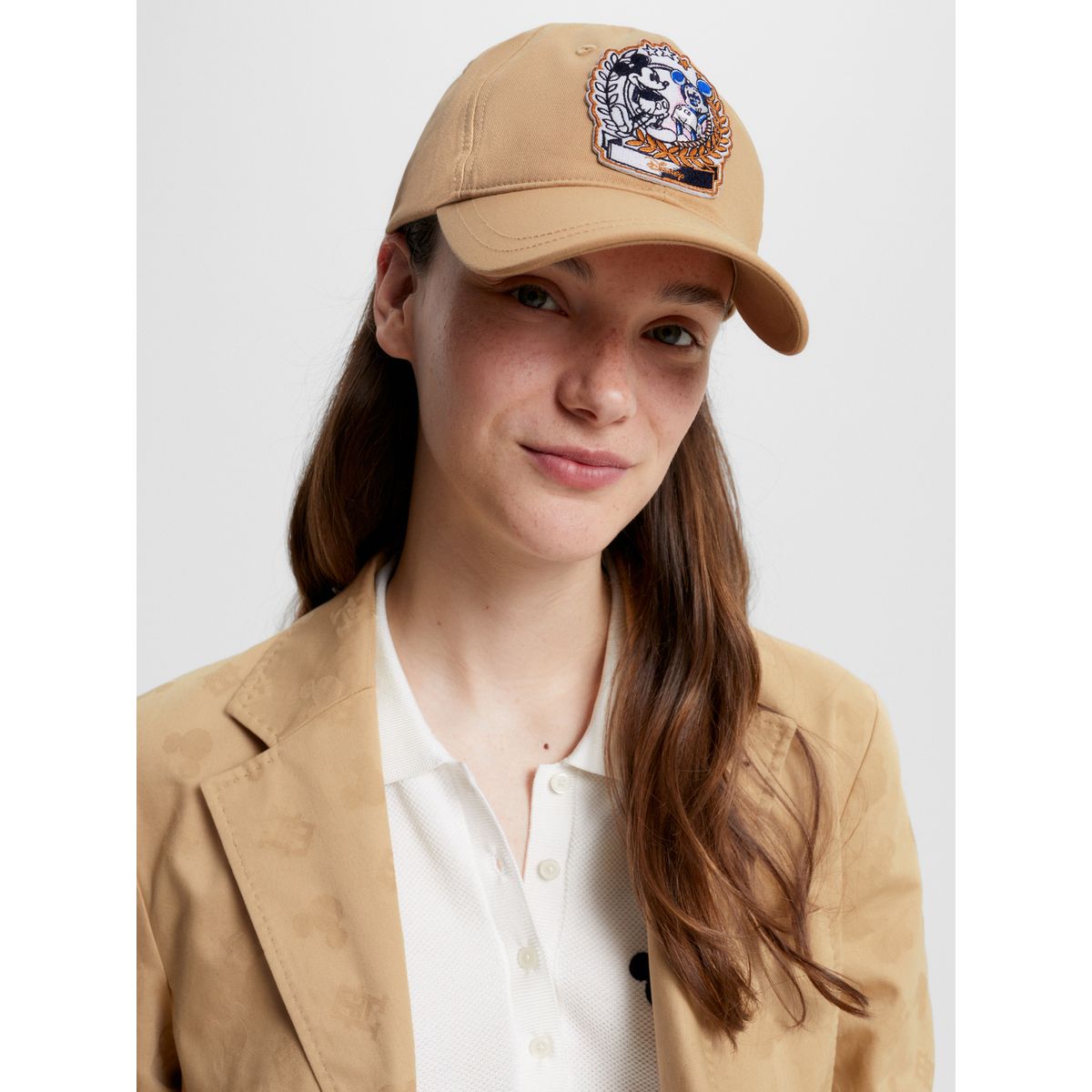 TOMMY HILFIGER - Gorra beige de béisbol con escudo Disney x Tommy Tommy Hilfiger