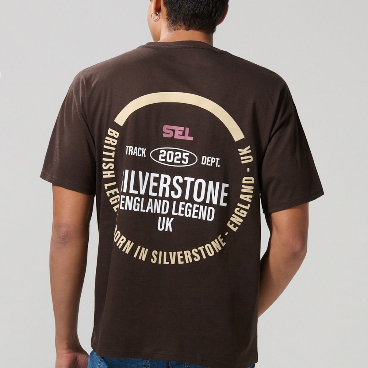 KOAJ - KOAJ Camiseta oversize manga corta tono café oscuro Hombre