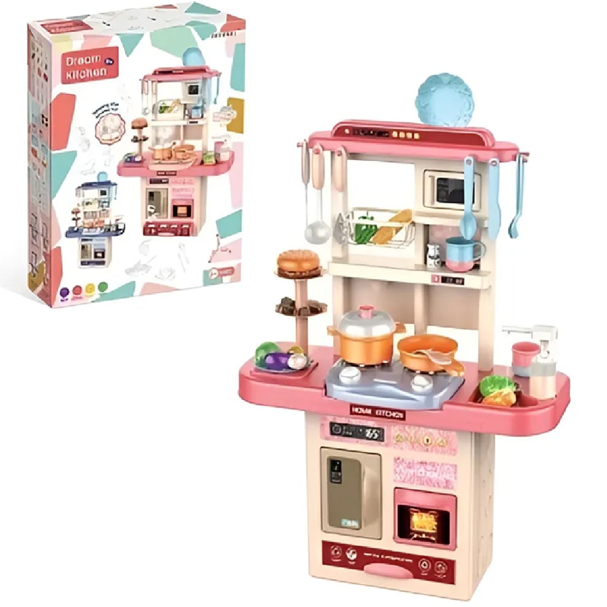 MARKET TOYS - Cocina De Juguete Cocinita Infantil Luz Sonido Y Agua