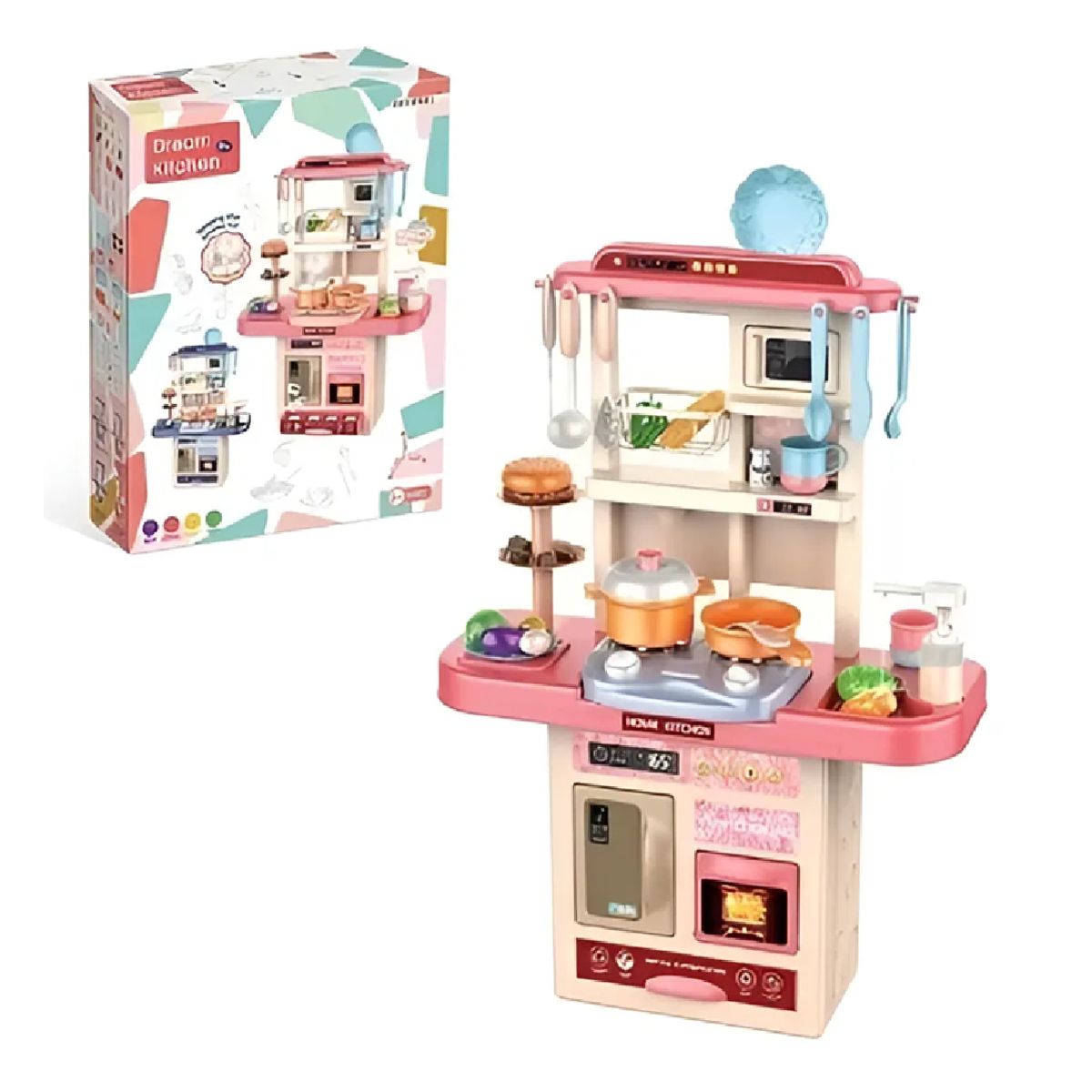 MARKET TOYS - Cocina De Juguete Cocinita Infantil Luz Sonido Y Agua
