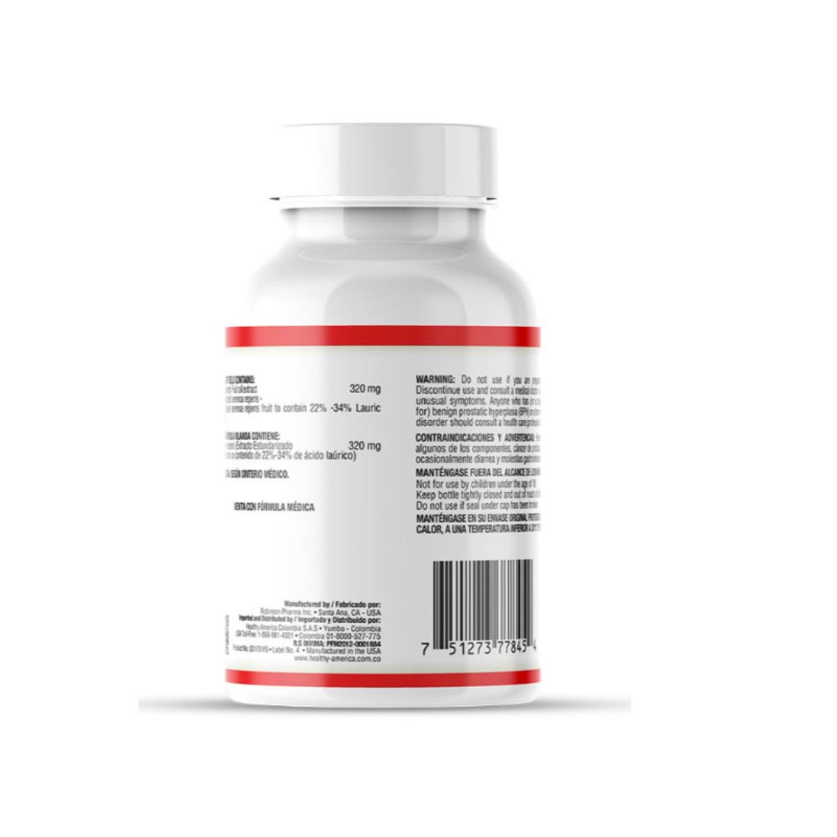 HEALTHY AMERICA - SUPLEMENTO SAW PALMETTO 320MG X 60 CAPSULAS