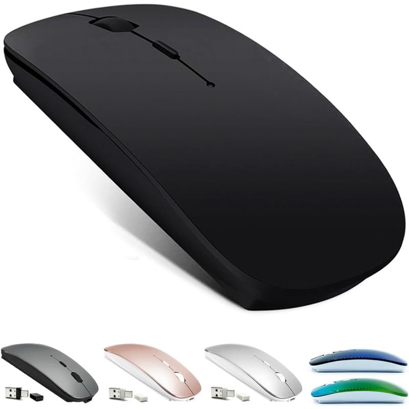 GENERICO - Mouse Inalámbrico Bluetooth Pc Cell Tablet Recargable Negro