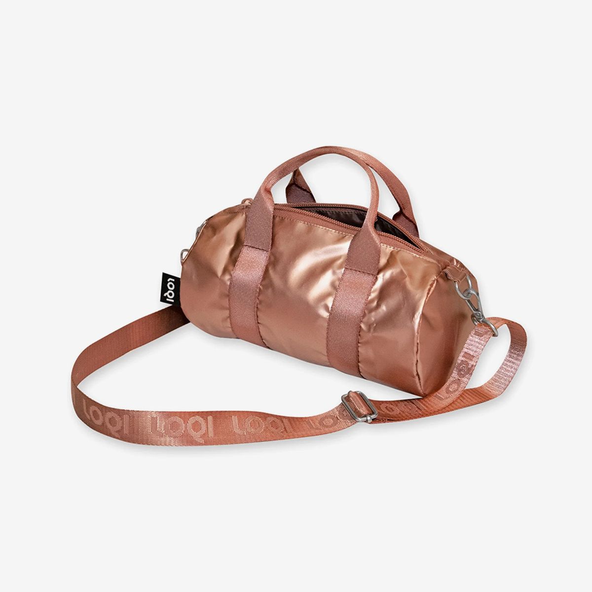 LOQI - Duffel Pequeño Ligero Rosado Metalizado