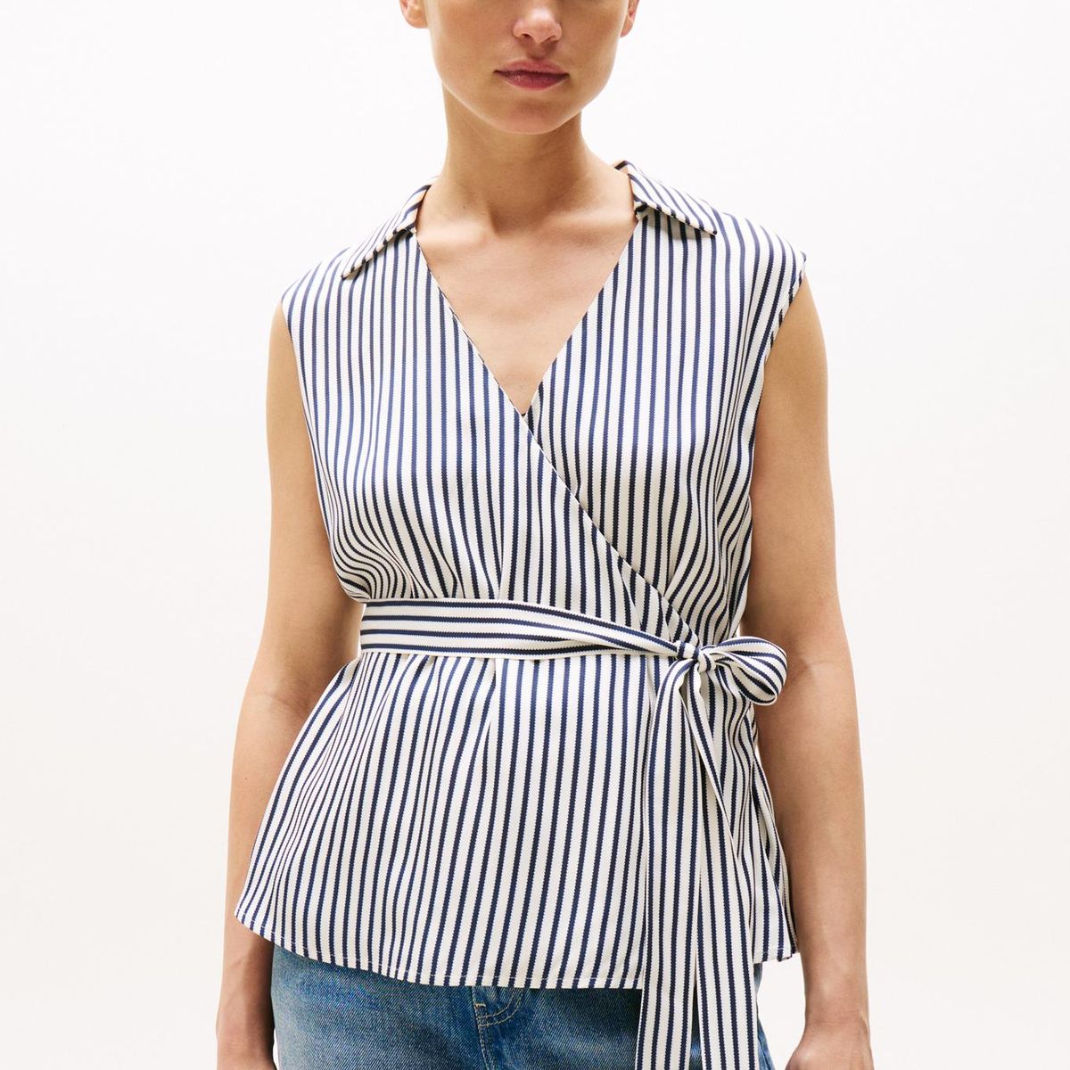 TOMMY HILFIGER - Blusa multicolor cruzada de corte slim Tommy Hilfiger