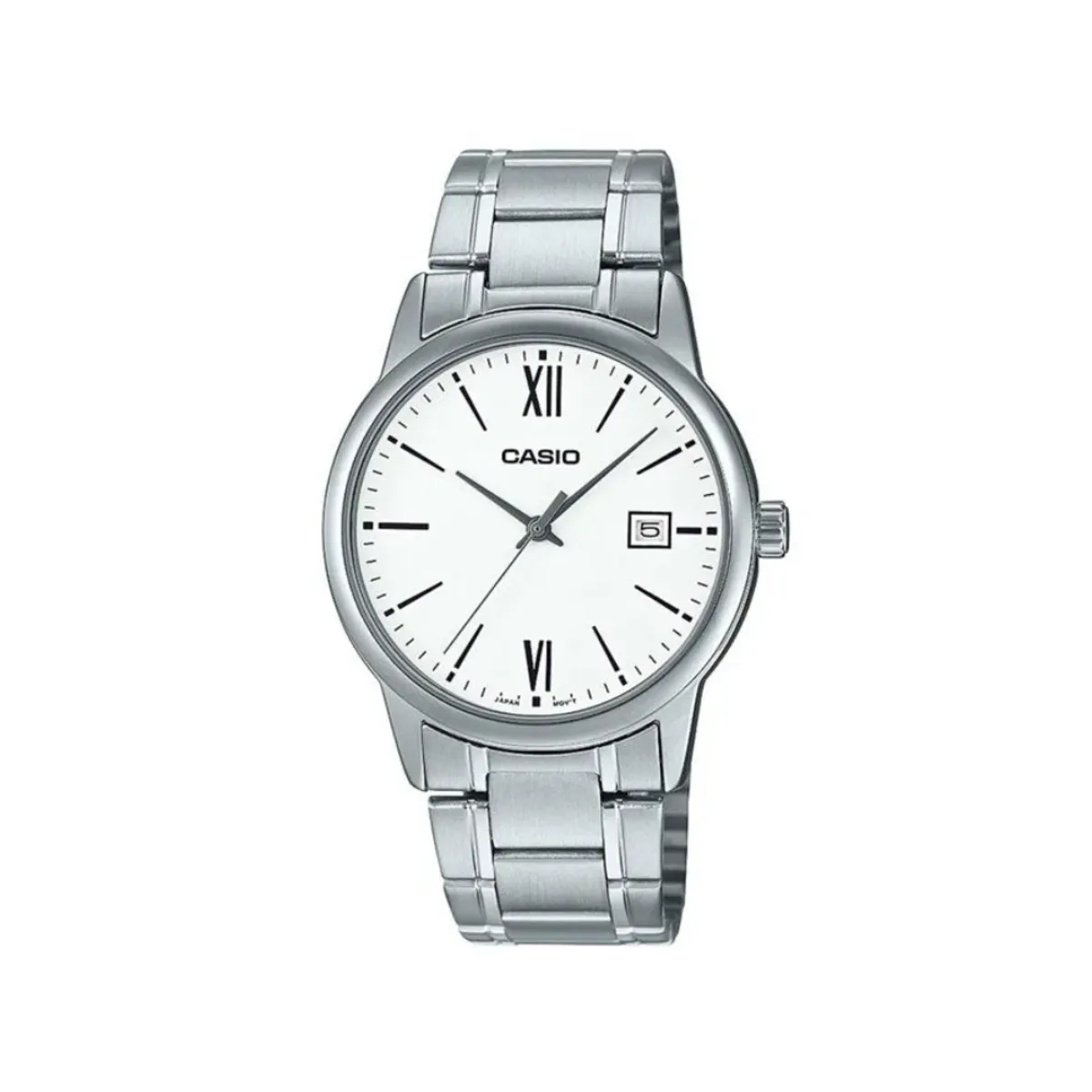CASIO - Reloj Casio Para Hombre Clasico MTP-V002D-7B3UDF Acero Blanco Plateado