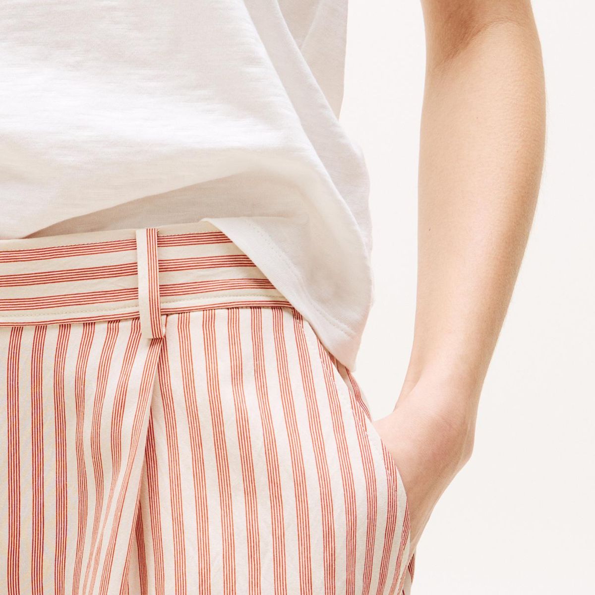 TOMMY HILFIGER - Camiseta blanca texturizada de cuello redondo Tommy Hilfiger