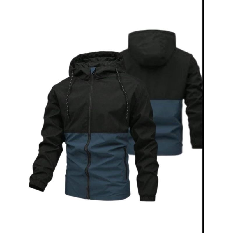 URBAN PLUS - CHAQUETA PARA HOMBRE NEGRA AZUL