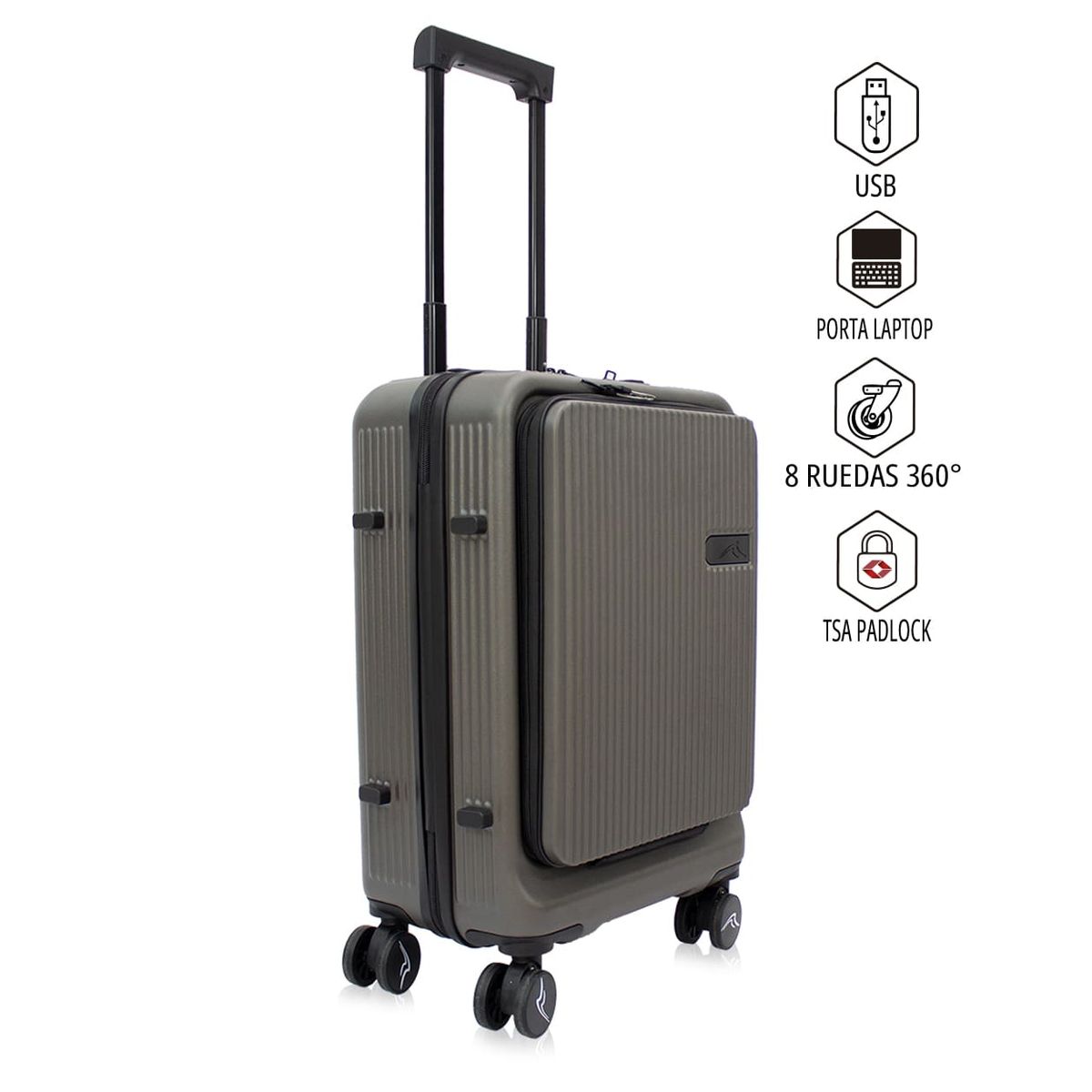 EXPLORA MALETAS - Maleta Rígida Cabina  Dellonda Gris