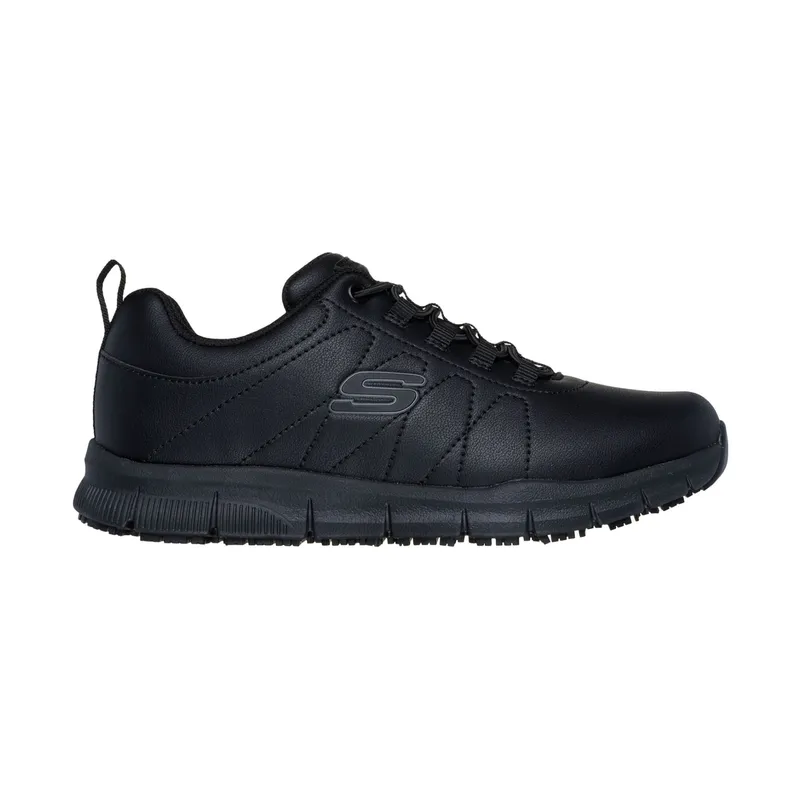 SKECHERS - Tenis Skechers Work para Mujer Nampa Beja Antideslizante Negro