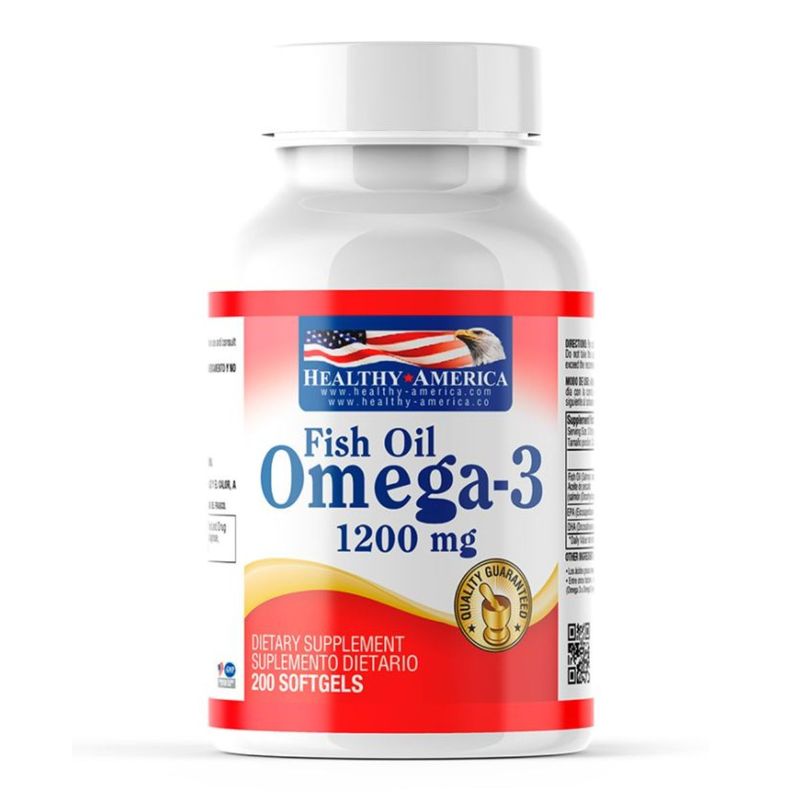 HEALTHY AMERICA - Omega 3 fish oil 200 cápsulas healthy america